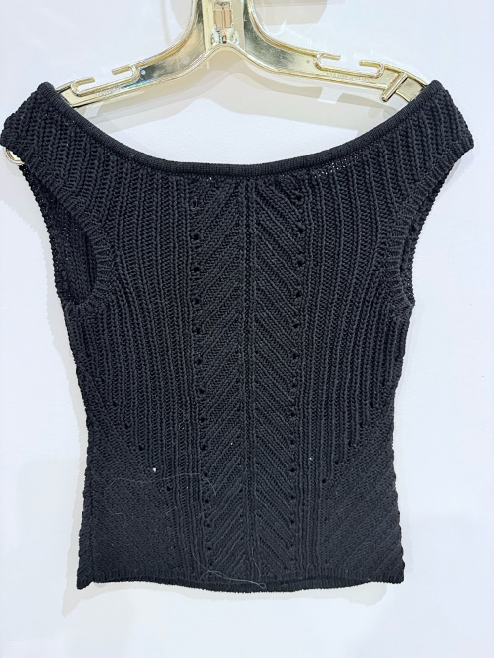 Banana Republic Black Knit Off-Shoulder Sleeveless Top NWT